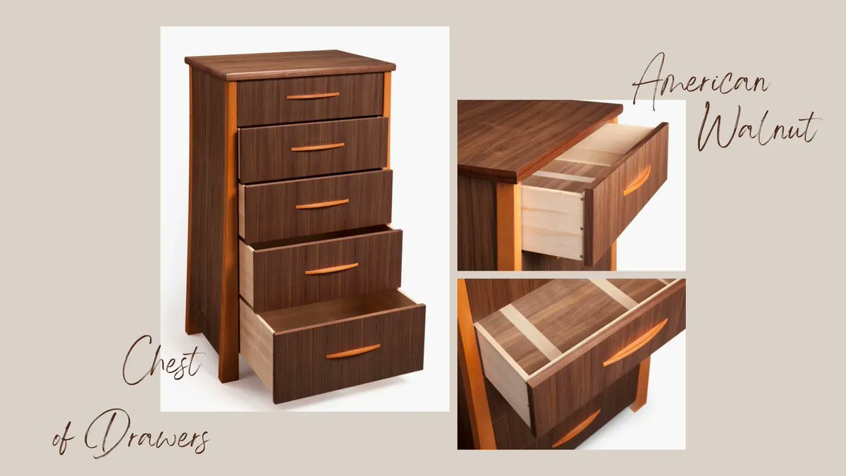 This stylish chest of drawers by @jonathanpearcefinefurniture emphasises craft and traditional techniques. The drawers interior boasts contrasting wood and detail. 
#HandmadeInUK #BespokeFurniture #BespokeDesign #FurnitureDesign #ContemporaryFurniture #HomeDecor #FineFurniture