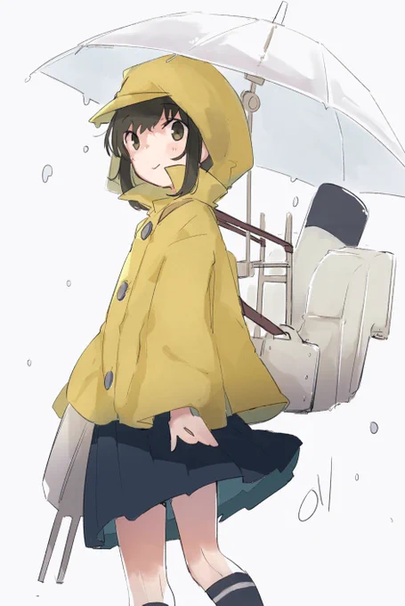 お題:「傘」「レインコート」
#吹雪版深夜の創作60分一本勝負 