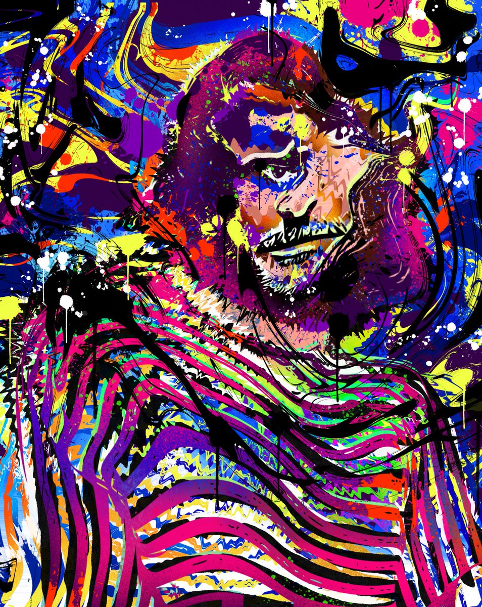 DylanCulhane's tweet photo. Psychedelic Sunday self portrait #digitalart #experiment #NFTartists #psychedelic @Procreate https://t.co/HFn7WpP5sT