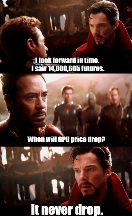 JohnTrainereCm's tweet photo. I engineered the whole crypto crash just so graphics cards would be affordable again! #Cryptocrash #CryptoMining https://t.co/v4raUzMLt8