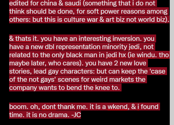 Jai_Cilento's tweet photo. @VogtRoberts @connollyderek @starwars @jjabrams @colintrevorrow @natstaygolden  #queermonth #StarWars 
im re-watching re-actions to #swros: sure it is a mess, but why? i can help! =)

on a break from ranting about 'fixing the world, my way' biz (what twtr is really for) to play culture war biz...[PIX] https://t.co/n33Ka0b7Hr