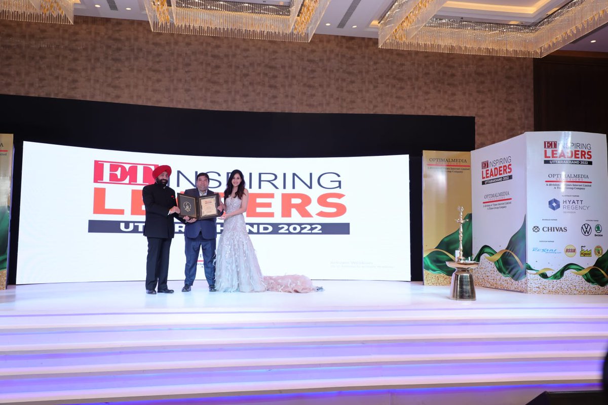 PpPiping's tweet photo. It's Really an Honor to Receive the Most Inspiring Leaders Award on Behalf of the Whole Team of KPT Piping System by our Regional Manager from the Governer of Uttarakhand at the Times of India Conclave at the Hyatt Regency, Dehradun #kptpipes #kptpipingsystem #ppr #PPR #pprpipes https://t.co/Bj9VIUhCU5