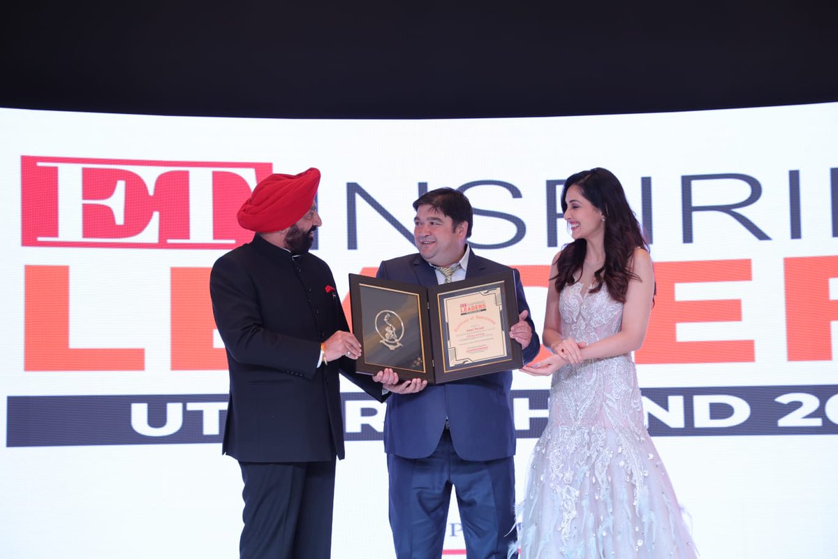PpPiping's tweet photo. It's Really an Honor to Receive the Most Inspiring Leaders Award on Behalf of the Whole Team of KPT Piping System by our Regional Manager from the Governer of Uttarakhand at the Times of India Conclave at the Hyatt Regency, Dehradun #kptpipes #kptpipingsystem #ppr #PPR #pprpipes https://t.co/Bj9VIUhCU5