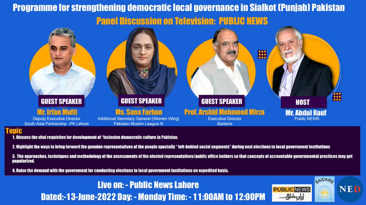 SanaFarhanPMLN's tweet photo. Watch my program #tomorrow on #PublicNew channel at #11oclock, with live streaming Thanks https://t.co/EOvBH6cc5s