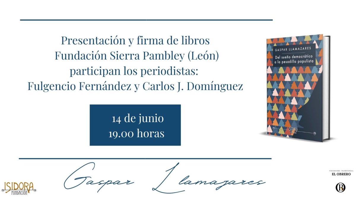 GLlamazares's tweet photo. Presentación en León con Fulgencio y Carlos el martes 14 de Junio. https://t.co/TDX4OZIjIQ
