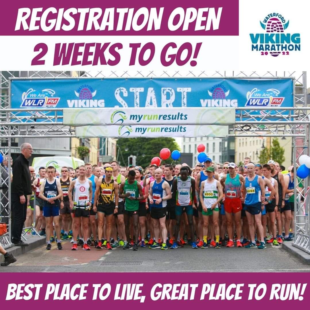 WVMarathon's tweet photo. There's still time left to register for the 10th Annual Waterford Viking Marathon which takes place on Sunday 26th June 2022.
#wvm #marathon #Waterden https://t.co/eZIHdvBzxa