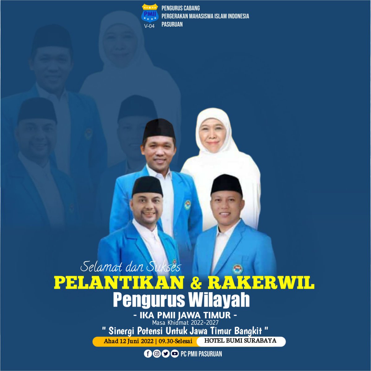 pcpmiipasuruan's tweet photo. Keluarga besar PC PMII Pasuruan
Mengucapkan
Selamat dan Sukses Barokah
Pelantikan dan Rakerwil IKA PMII Jatim
Masa Khidmat 2022-2027
Ahad, 12 Juni 2022
_______
#IKAPMII
#PMIIJatim
#Salampergerakan https://t.co/iMHbVXEPl7