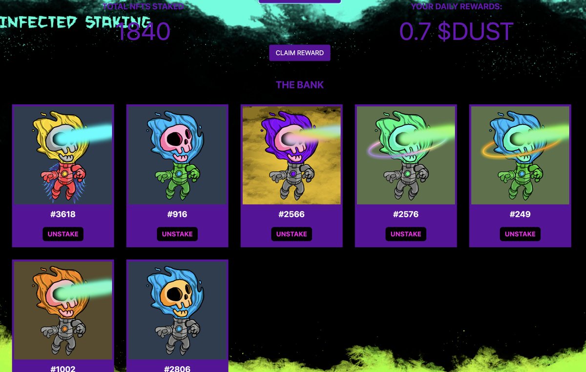 I love $DUST token!!!! 
@InfectedSkullz @Leprechaun_Wtf <a href="/DigBikDaddy/">DBD</a> <a href="/wolfhazenft/">Solfhaze</a> <a href="/DefiVish/">Vish</a> <a href="/CampendonkP/">$DOGpusher.btc</a>
<a href="/Ro2_D2/">Ro2-D2</a> <a href="/Joey714sol/">Joey714.sol</a> <a href="/SolanaSensei/">Solana Sensei</a> <a href="/SolanaLegend/">Solana Legend 🎒💧</a> <a href="/CodyNFTs/">CodyOnChain</a> <a href="/bodega/">BODEGA</a>