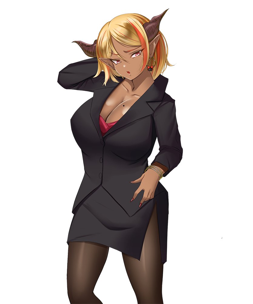 羽根と尻尾は後日!
良い感じの上司っぽくなったかな?

後でキツめの顔に調整しつつ

早くこの娘のエッチシーン描きたい!

https://t.co/thGds9qznM 