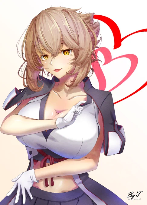 陸奥と昨日デートした
わざわざ見えないところにつけたのに・・・
#艦これ
#陸奥 
