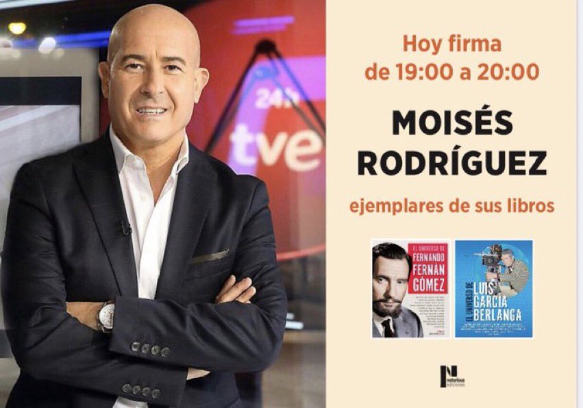 Notorious_Ed's tweet photo. Moises Rodríguez @moisestve es colofón de lujo este año a las firmas de nuestra caseta de la feria del libro de Madrid@ (caseta 152). Firma esta tarde de 19:00 a 21:00 hora ejemplares de sus libros con la editorial.
#notoriousediciones #moisesrodriguez https://t.co/xbqZftdEA3