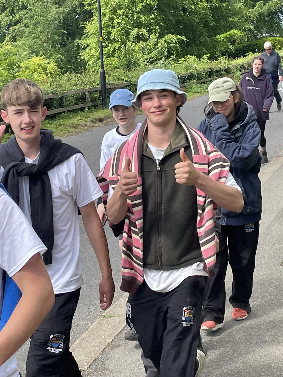 AmpColl_StDO's tweet photo. They are back 24 hours Whitby to Ampleforth on foot!  Absolutely fantastic!  Well done everyone! https://t.co/s0jn09NY8n