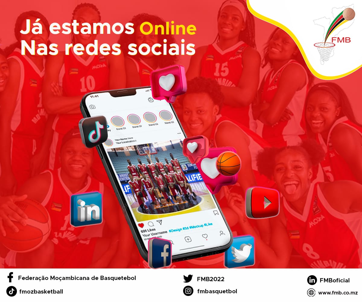 Fmb2022's tweet photo. A FMB está online em todas as plataformas digitais.🏀🇲🇿

Siga as nossas páginas e mantenham-se actualizados com mais e melhor basquetebol:

Facebook- FMB
Instagram:@fmbasquetebol
LinkedIn:FMBoficial
Tik Tok:fmozbasketball
Website:https://t.co/cqSCnglDJU.moz https://t.co/IduXZkICxJ