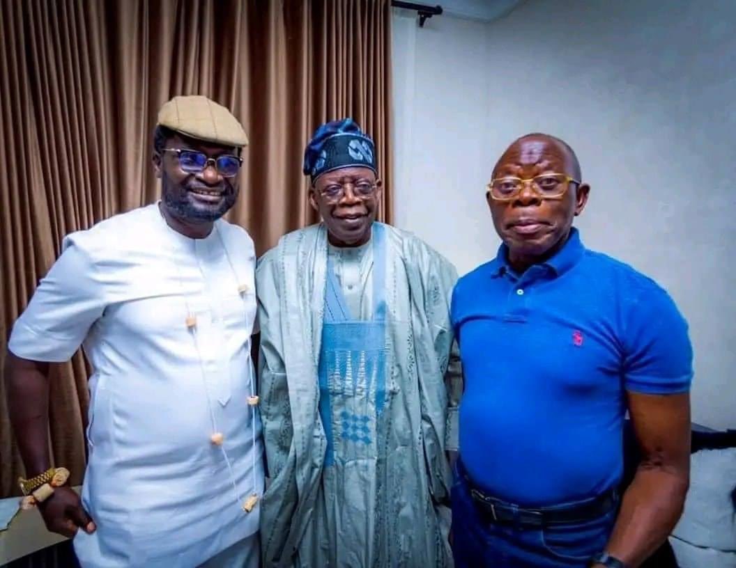 Comrade Adams Oshiomole Visits Asiwaju Bola Ahmed Tinubu to Pledge his Loyalty and Commitment to the actualization of The Bola Ahmed Tinubu Presidency 2023 ♾ 

#BAT2023 #Tinubu2023