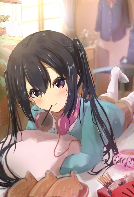 休日あずにゃん#絵柄が好みって人にフォローされたい#初夏の創作クラスタフォロー祭り#けいおん 