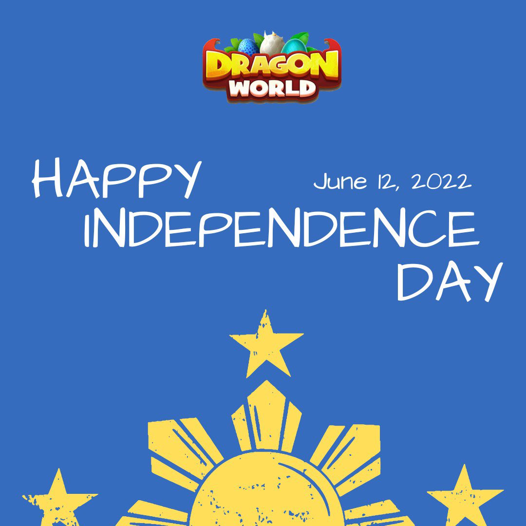 DragonWorld68's tweet photo. Happy Philippines’ Independence Day! 🙌🏻

🇵🇭🇵🇭🇵🇭

From Dragon World 

#DragonWorld #DWGlobal #IndependenceDay2022 #Philippines #Holiday2022 https://t.co/BGyvvM6zBs