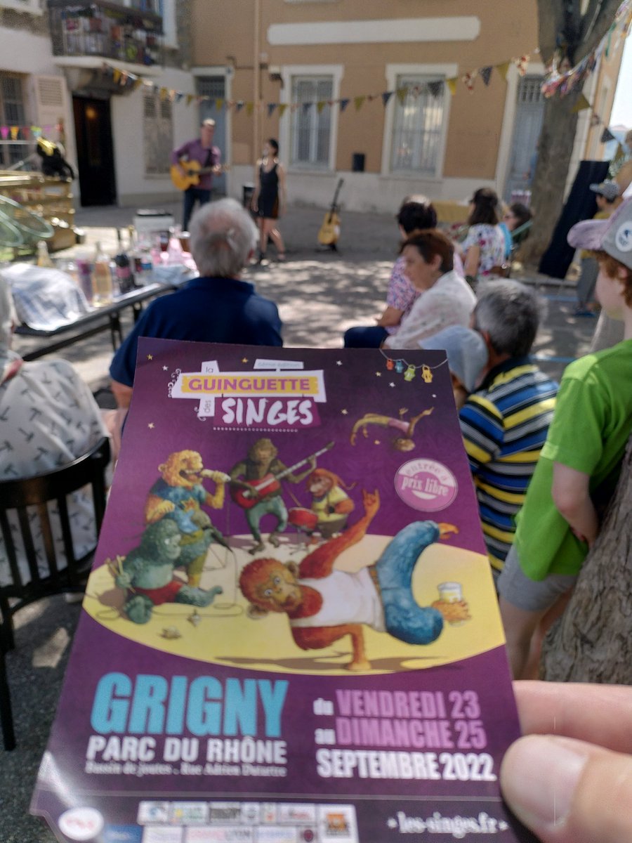 JeromeBub's tweet photo. Comme un air de Guinguette !
Rdv avec les Singes à #Grigny69 du 23 au 25 septembre ! #SAVETHEDATE https://t.co/wcJoPEZFuA