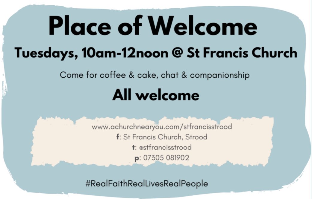 iainambler's tweet photo. If you’re from #Strood and looking to get #BackIntoWork our #PlaceOfWelcome cafe at @StFrancisStrood could be the place to be! We have the lovely folk from Mid Kent College coming with some support and advice to help you find a job. Tuesday 14th June, 10am to 12 noon. https://t.co/3Sid1FvNBP