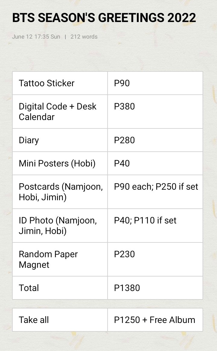Starliight_PH's tweet photo. t. wts lfb ph sg22 bts photocard pc 

— bts season's greetings 22
— mint condi
— onhand ; ready to ship 
— gcash
— ggx &amp; shopee c/o
— payo / dop : june 17 ( dp: 20% of total amount)

note: this will come from diff address so you cant combine it with other items you bought before https://t.co/m8x3ye8Alk