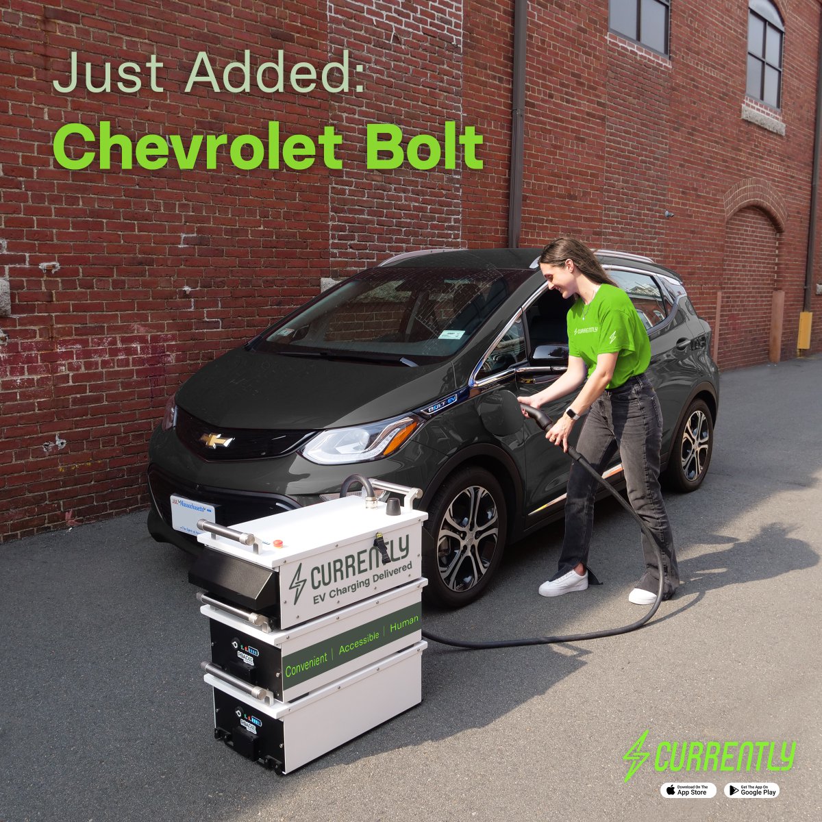 currently_ev's tweet photo. We've added the Chevrolet Bolt to the list of vehicles we service! Let us know what vehicles we should add next β‘ π
#ChevroletBolt #ChevyEVs #Chevrolet #EVcharging #ElectricVehicles #NewEVAdded https://t.co/VTClQE1mSb