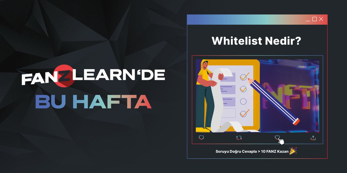 FanzFinancetr's tweet photo. #Whitelist, yeni çıkan bir projenin düzenlediği çekilişle verilen görev/görevlerini yerine getirerek, ön satışına katılma hakkı olarak tanımlanabilir. Projeler, yeni yatırımcılar bulmak ve adını duyurmak için whitelist formları paylaşır.

Dahası için ⬇️
https://t.co/g8pk3mtai9 https://t.co/OU1cQ7Sl9Q
