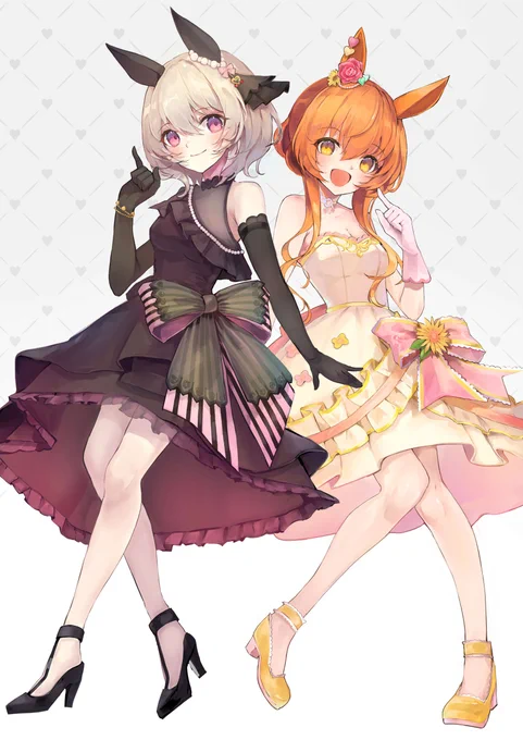 Black or White どちらがお好き?
#ウマ娘 #カレンチャン #マヤノトップガン 