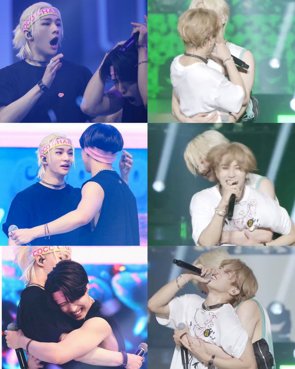 Hyunjin and jeongin both when accidentally hit han directly went to hug him