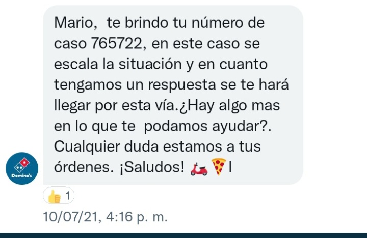 alfalfa40's tweet photo. @dominosmx Ya se cumplió 1año que levante una queja para devolución, y siempre me dicen ya escalamos tu situación y recibo un código que NO se puede usar que clase que servicio tienen,me apoyan con dirección del corporativo para poder acudir
#dominospizza #Alesa https://t.co/yEjOU9RNAv