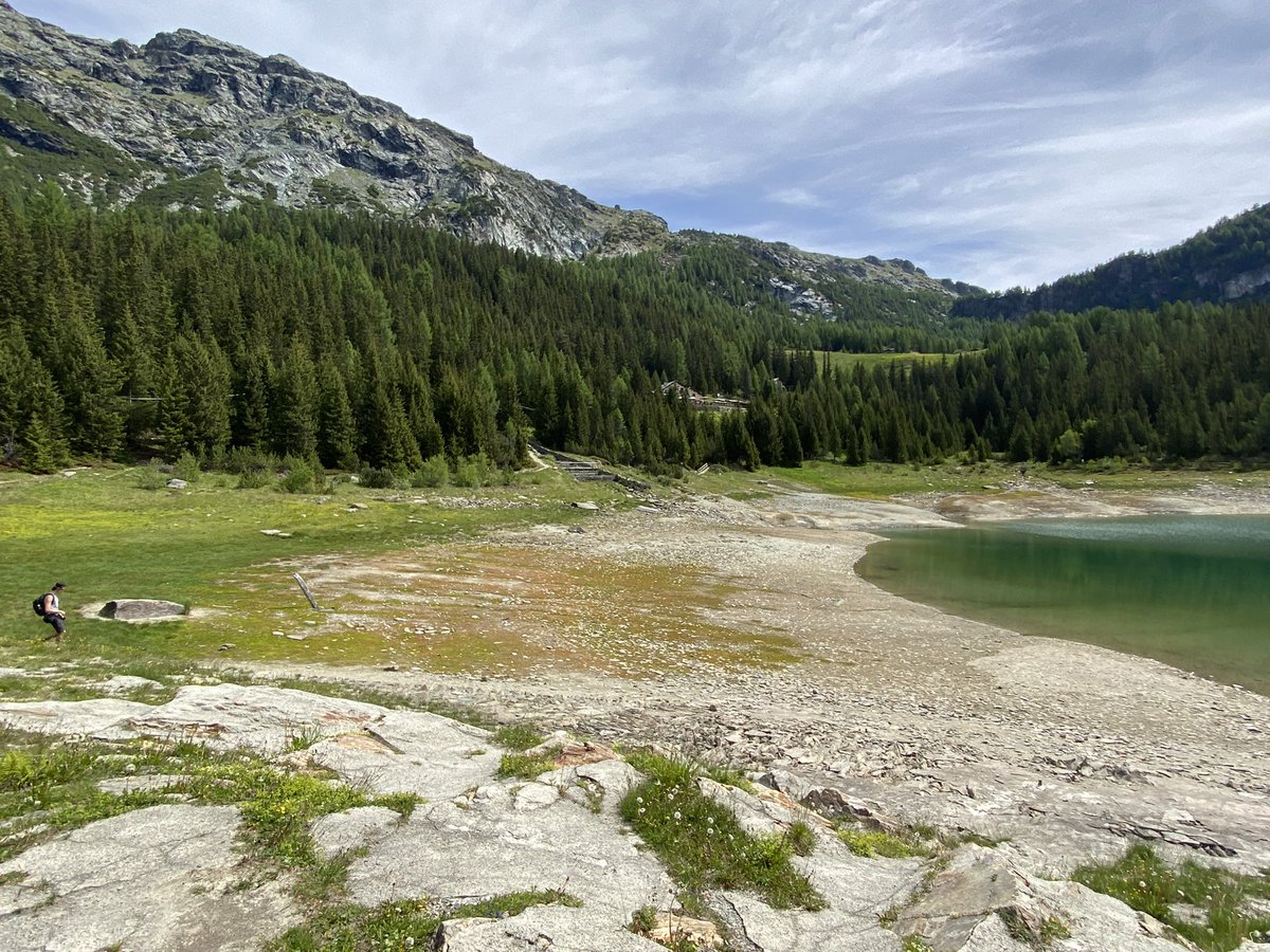 teipalo's tweet photo. Anche il #LagoPalu è piuttosto disidratato. Mai visto così asciutto in 10 anni. #Siccità #ClimateEmergency @Giulio_Firenze https://t.co/fr6LPxoFym