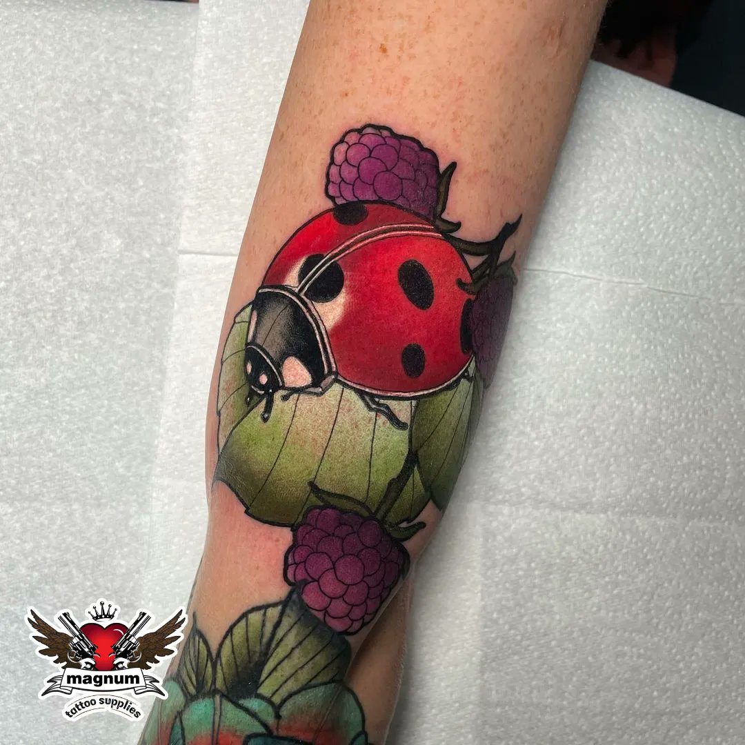 Color Traditional Ladybug Tattoo by Daniel Adamczyk: TattooNOW