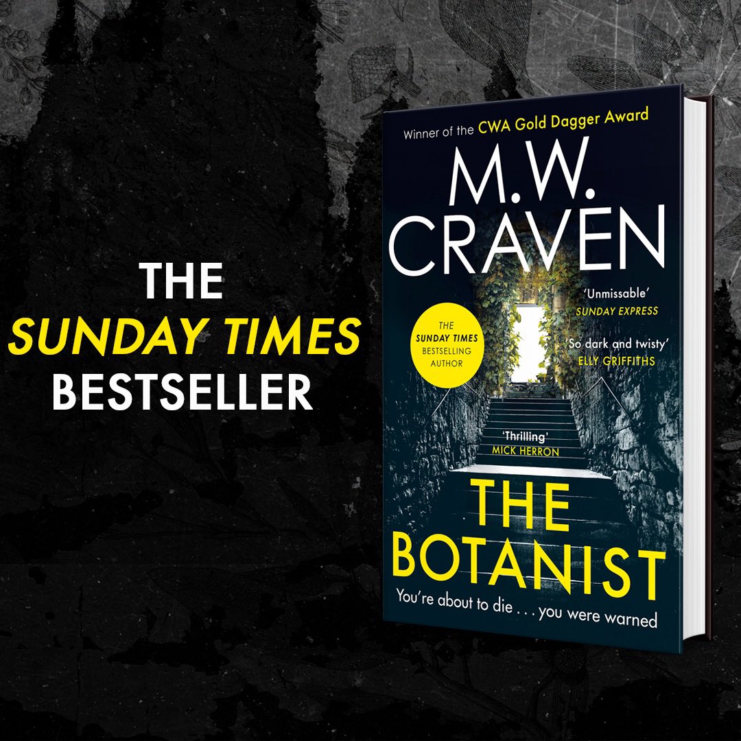 MWCravenUK's tweet image. Woohoo! #TheBotanist is a @thesundaytimes bestseller! Huge thanks to everyone who bought a copy last week. This is the second Poe &amp;amp; Tilly book in a row to make The Sunday Times list, and this is almost entirely down to the brilliant team at #Constable, @LittleBrownUK 🎉🥂