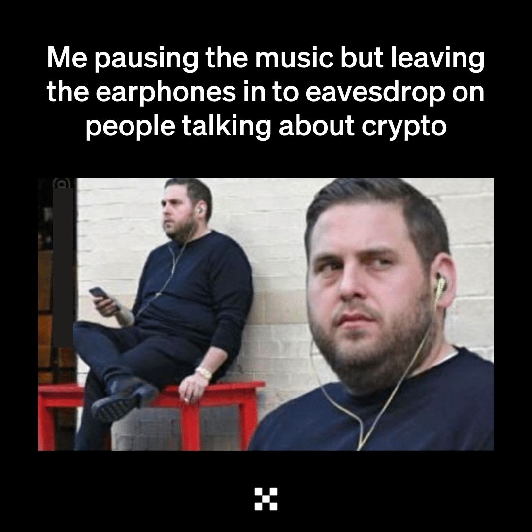 #OKXMemes: When you can't resist #crypto talks 👀