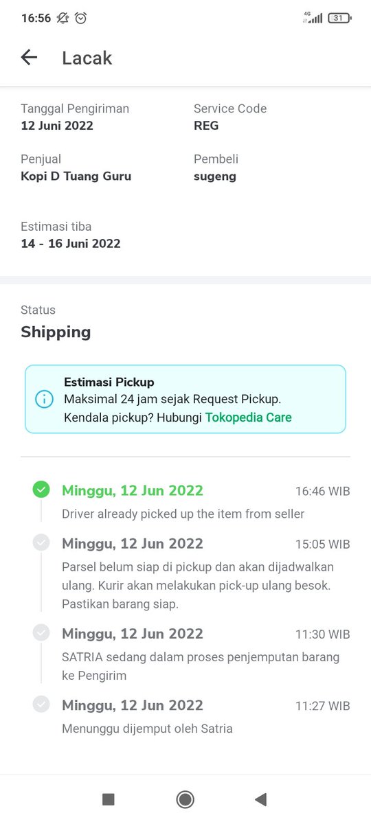 70rens's tweet photo. @anteraja_id Saya mau menyampaikan komplain atas pelayanan Anda. Saya adalah salah satu seller di Tokopedia. Beberapa kali kejadian, barang sudah siap dipikc up, sudah request pick up, namun terlambat diambil. Namun, statusnya di tokopedia adalah seller belum siap. https://t.co/1kBIesjle3