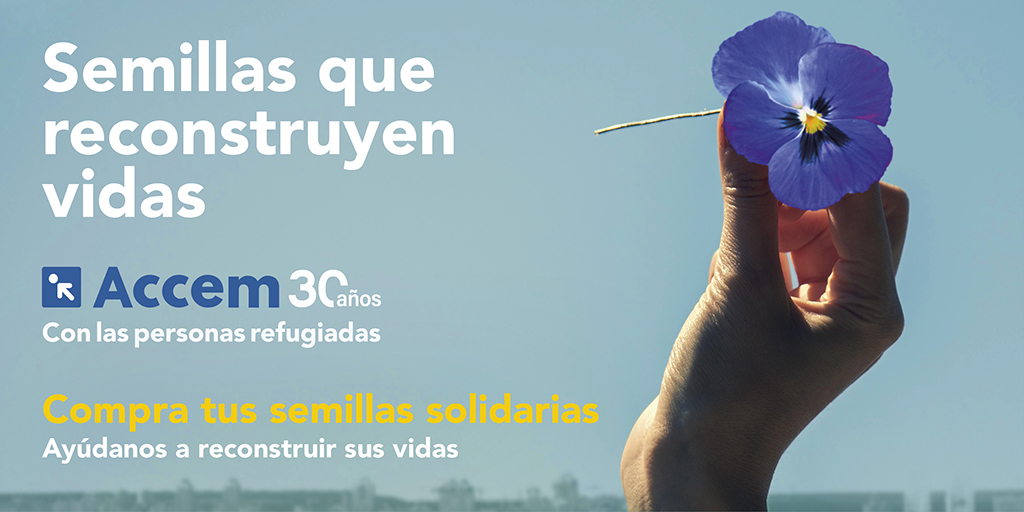 Accem_ong's tweet photo. En Accem “plantamos semillas” que acaban germinando en nuevas oportunidades para que las personas a las que atendemos puedan seguir creciendo. Tú también puedes colaborar plantando #semillas. Entra en nuestra #TiendaSolidaria y hazte con ellas. https://t.co/0HzLel2fIB https://t.co/RMw1TPa2kB