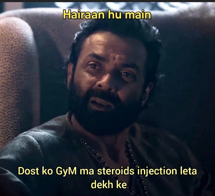 memerhuman_'s tweet photo. Tag a gym Lover 🤞
#Aashram3 #Aashram https://t.co/KN77FhKR8X