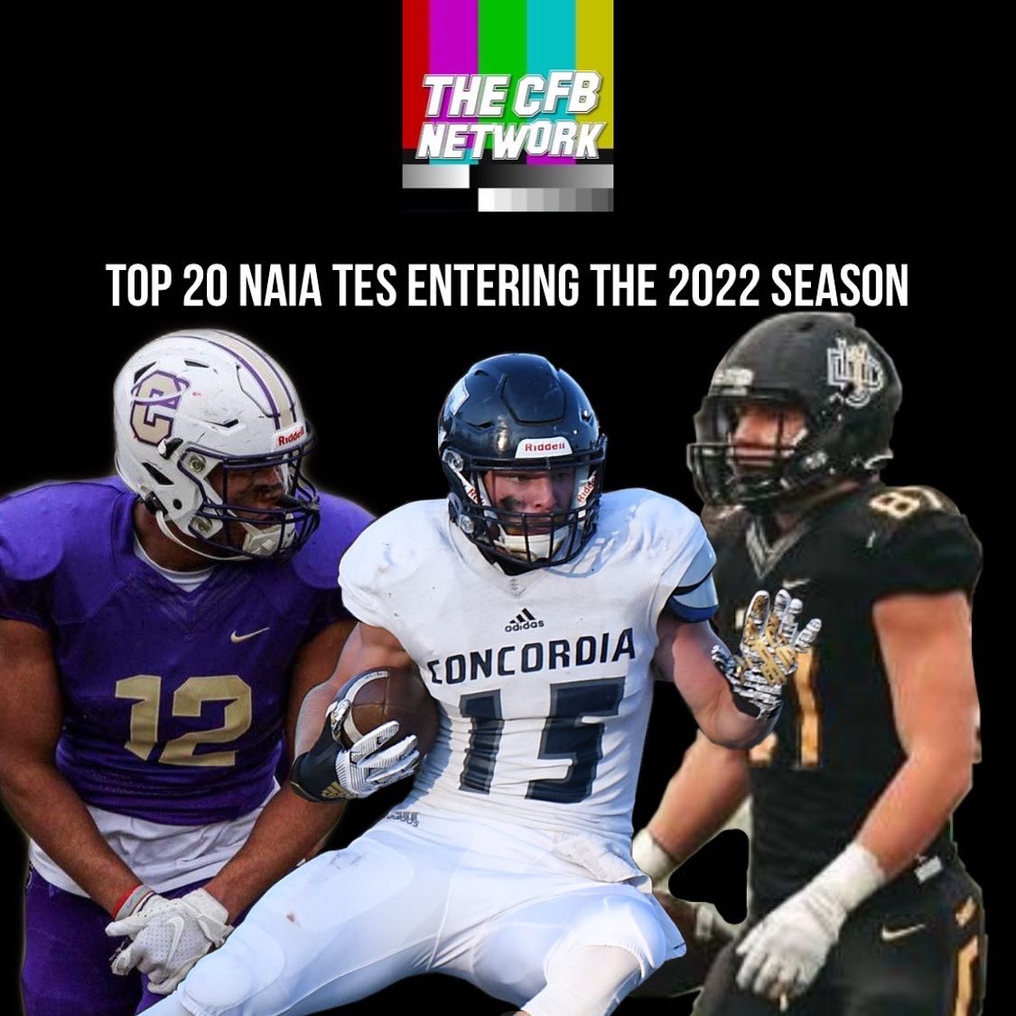 thecfbnetwork's tweet photo. Here are the picks for the CFBNETWORK Top 20 NAIA TEs entering the 2022 season https://t.co/tPd1h4E72C