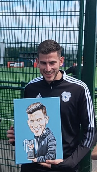 danlloyd30's tweet photo. A momento to treasure! Thanks @CardiffCityFCW @Noah_Bushby for a fantastic trio of firsts! 
1st season for CCFC women u16s 1st year as a coach 
1st trophy- The prestigious FAW u16s cup!
The painting was well wort the wait a special thanks to @richbradbeer for making it happen! https://t.co/FHkvEf1Ico