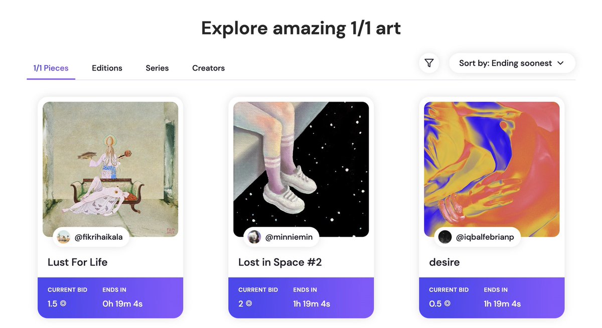 Only one hour left to bid!🌟

formfunction.xyz/@minniemin/CLK…