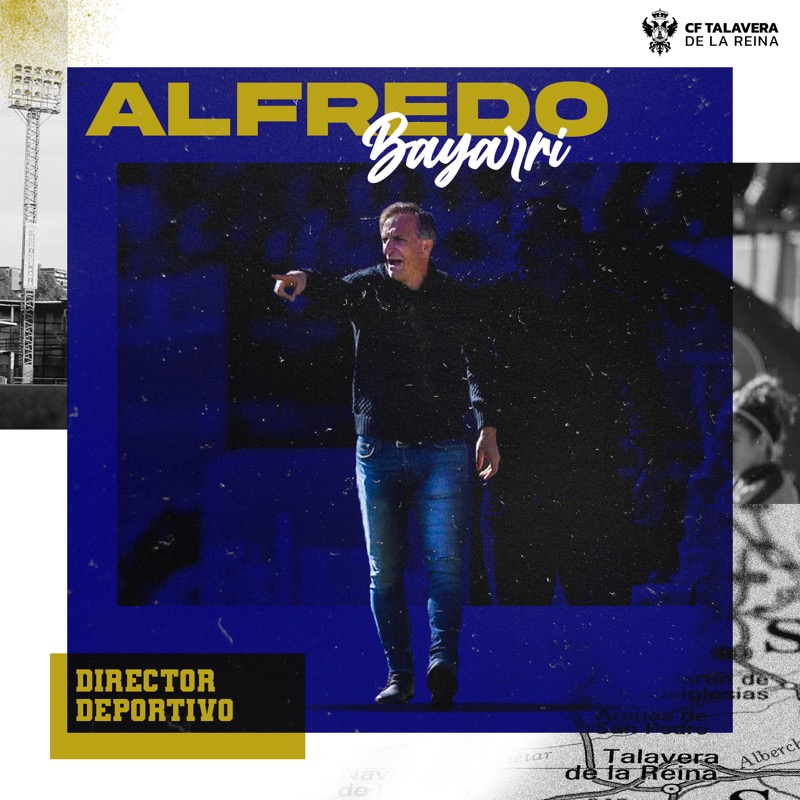 CFTalavera's tweet photo. 📜 𝗖𝗼𝗺𝘂𝗻𝗶𝗰𝗮𝗱𝗼 𝗼𝗳𝗶𝗰𝗶𝗮𝗹: Alfredo Bayarri, nuevo director deportivo del CF Talavera. 

#𝙑𝙖𝙢𝙤𝙨𝙏𝙖𝙡𝙖 🏺
