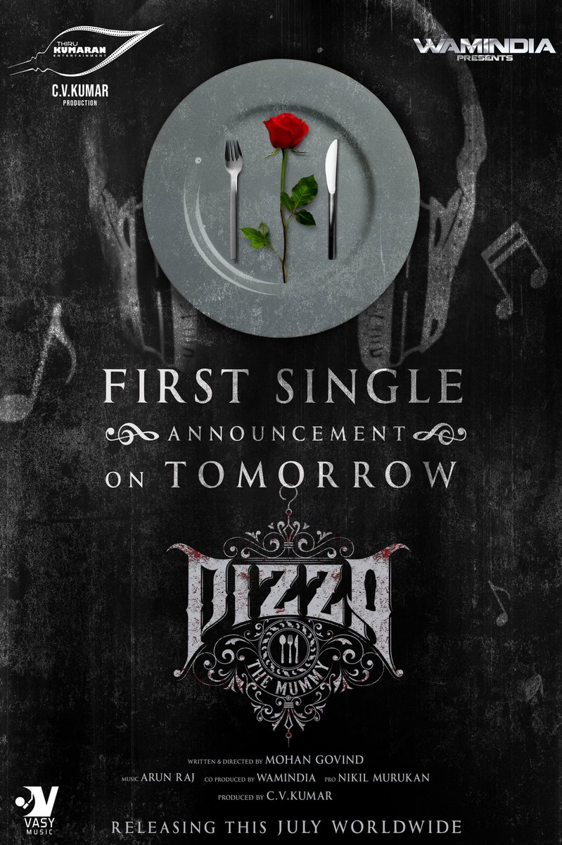 Thirukumaran Entertainment (@thirukumaranent) on Twitter photo Every Melody we hear is a echo of the past. Drift into the the world of Pizza 3 with this single.
#Pizza3themummy from July
<a href="/MohanGovind8/">MohanGovind</a>
<a href="/AshwinKakumanu/">Ashwin Kakumanu</a>
<a href="/kaaliactor/">Kaali Venkat</a>
@anupamakumarone <a href="/gauravnarayanan/">Gaurav narayanan</a>
<a href="/arunrajmusic/">AGR</a> @ignatiousaswin
<a href="/onlynikil/">Nikil Murukan</a> <a href="/arunprajeethm/">Arun Prajeeth M</a> @prabuRhagav Every Melody we hear is a echo of the past. Drift into the the world of Pizza 3 with this single.
#Pizza3themummy from July
<a href="/MohanGovind8/">MohanGovind</a>
<a href="/AshwinKakumanu/">Ashwin Kakumanu</a>
<a href="/kaaliactor/">Kaali Venkat</a>
@anupamakumarone <a href="/gauravnarayanan/">Gaurav narayanan</a>
<a href="/arunrajmusic/">AGR</a> @ignatiousaswin
<a href="/onlynikil/">Nikil Murukan</a> <a href="/arunprajeethm/">Arun Prajeeth M</a> @prabuRhagav