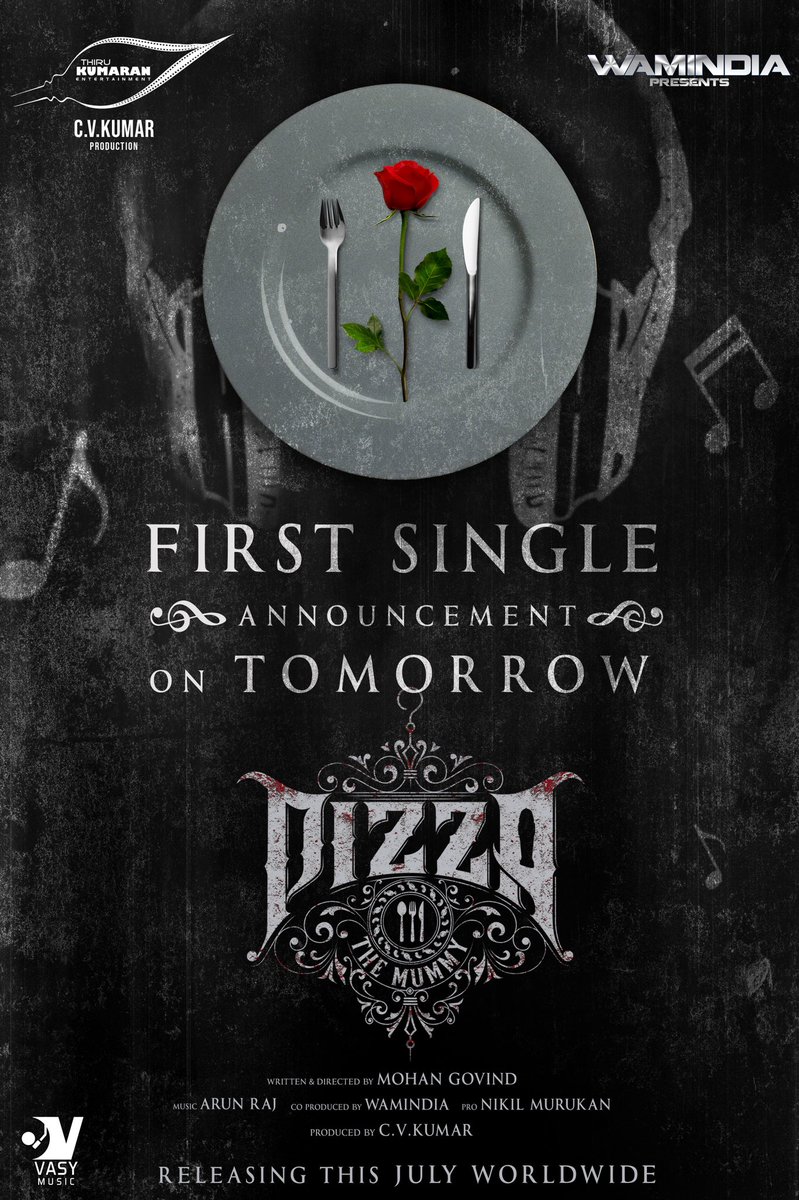 Every Melody we hear is a echo of the past. Drift into the the world of Pizza 3 with this single. #Pizza3themummy from July @MohanGovind8 @AshwinKakumanu @kaaliactor @anupamakumarone @gauravnarayanan @arunrajmusic @ignatiousaswin @onlynikil @arunprajeethm @prabuRhagav