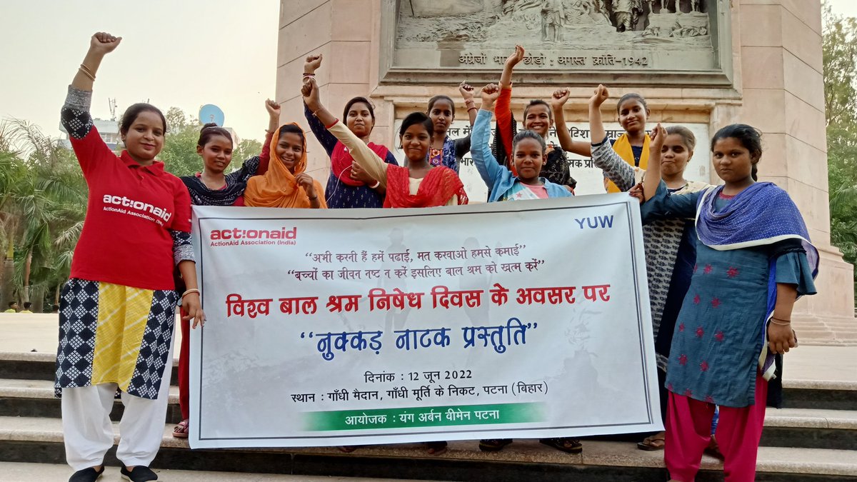 Rajnand09298893's tweet photo. Say Yes to School Say No to Child labour. 
Nukkad Natak presented by Children at Gandhi Maidan
YoungUrbanwomen 
@ActionAidIndia 
@SBari83 
@saurabhiirm 
@Suvendukumarray https://t.co/kxPejdyosm