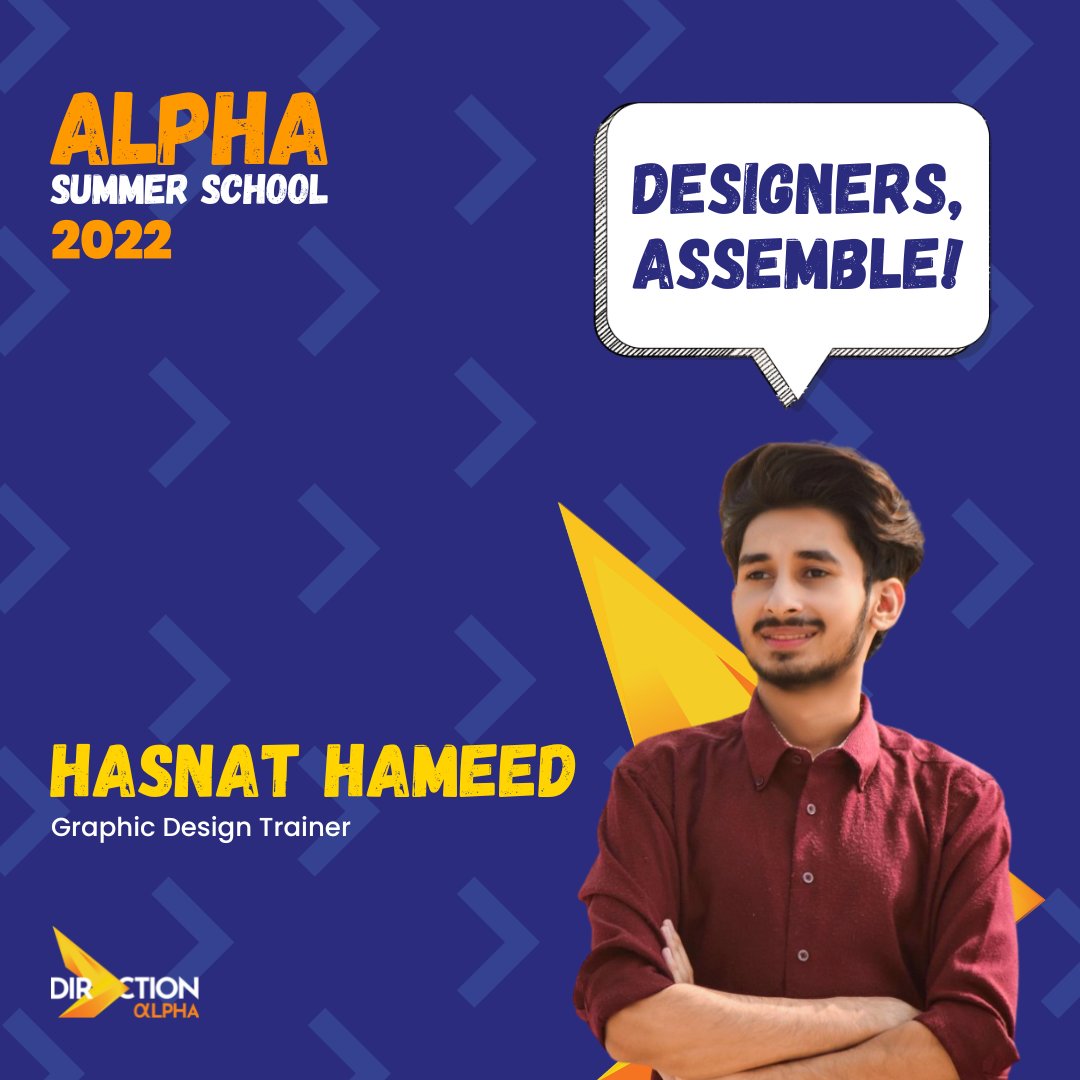 DirActionSkills's tweet photo. Explore the world of digital art and graphic design with MR. HASNAT HAMEED!

Mr. Hasnat cannot wait to meet our future graphic designers at #AlphaSummerSchool!

#DirActionAlpha #BeTheAlpha

#graphicdesign #adobe #illustrator #photoshop https://t.co/J1jAuyDmJt