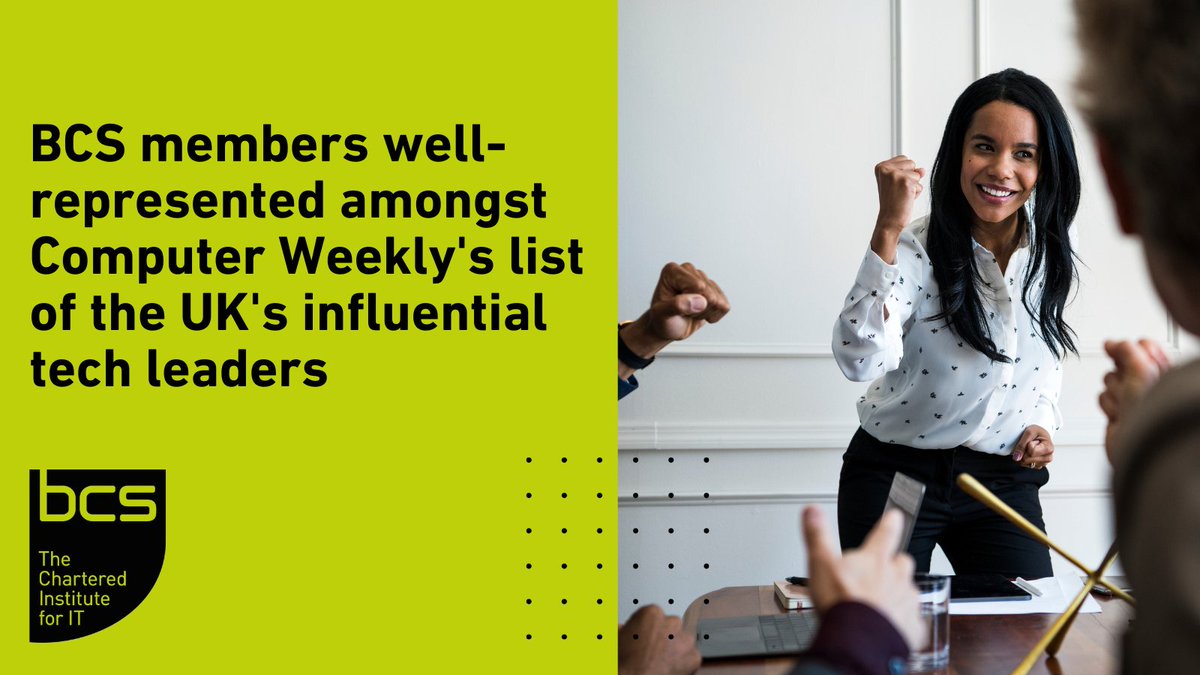BCS, The Chartered Institute for IT (@bcs) on Twitter photo We're excited to see our members are well-represented amongst <a href="/ComputerWeekly/">ComputerWeekly</a>'s list of the UK's influential tech leaders 🙌🎉📢
Check out the 20 BCS members mentioned on this year's list 👉 hubs.ly/Q01dkP5Q0
#techleaders #digitalleaders We're excited to see our members are well-represented amongst <a href="/ComputerWeekly/">ComputerWeekly</a>'s list of the UK's influential tech leaders 🙌🎉📢
Check out the 20 BCS members mentioned on this year's list 👉 hubs.ly/Q01dkP5Q0
#techleaders #digitalleaders