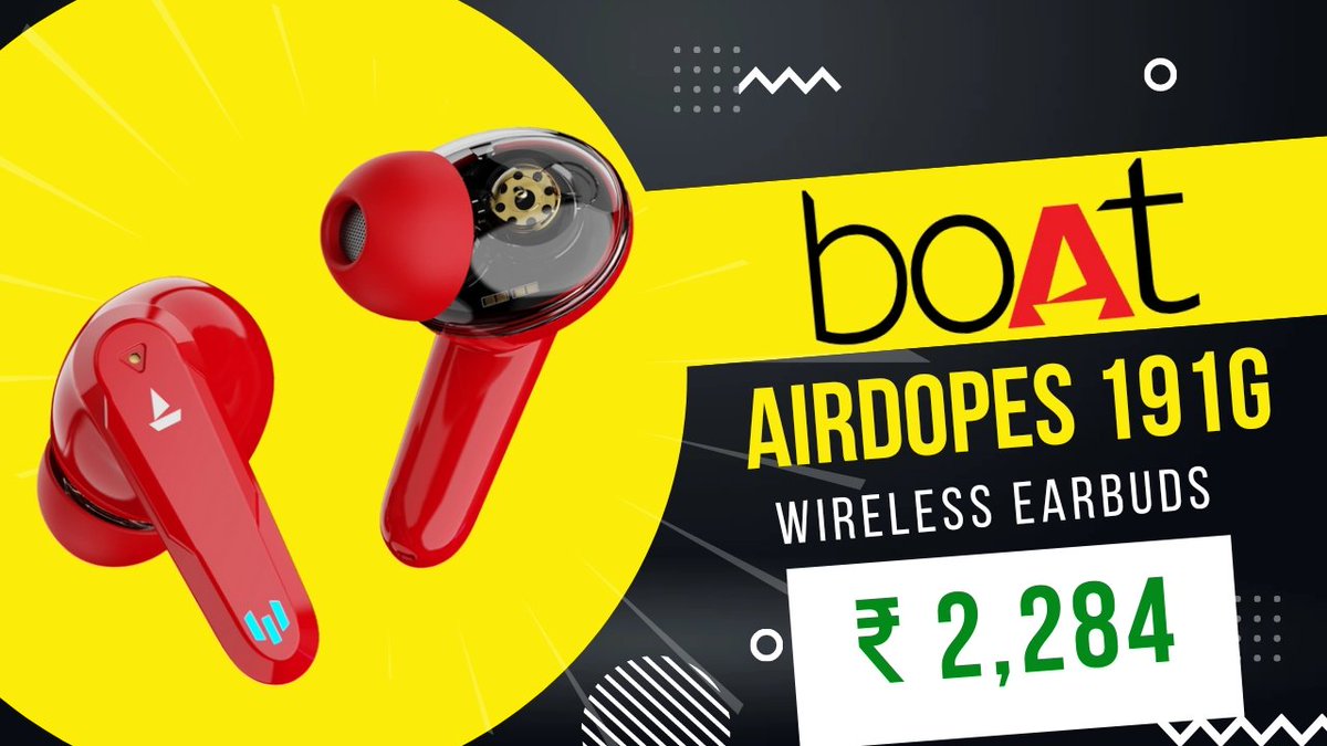 A2Amiya's tweet photo. 👇���👇👇👇👇👇👇👇👇👇👇👇👇👇
🛒 Buy now :- https://t.co/EuDDAnct5g 
👆👆👆👆👆👆👆👆👆👆👆👆👆👆👆
Boat Airdopes 191G True Wireless Earbuds ।
Details :- 👇
Brand-👉 BoAt
Ear Placement- 👉In Ear
Colour- 👉Raging Red
Connector Type-👉 Wireless
Model Name-👉 Airdopes 191G https://t.co/9F67WGPYmx