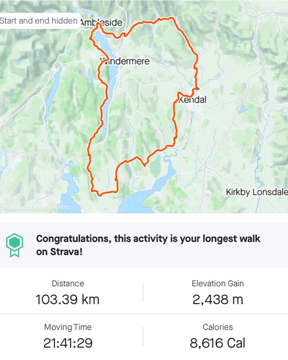 AndyBarnett17's tweet photo. 100km walk…in one go.

The longest, hardest and most horrific walk I’ve ever done. But an absolutely incredible experience that took my body to the limit. 

25 hours walking (and a fair few tantrums later) WE DID IT.

Thanks for donating party people:
https://t.co/c9RcaaTyQk https://t.co/KD0XYbYYhC
