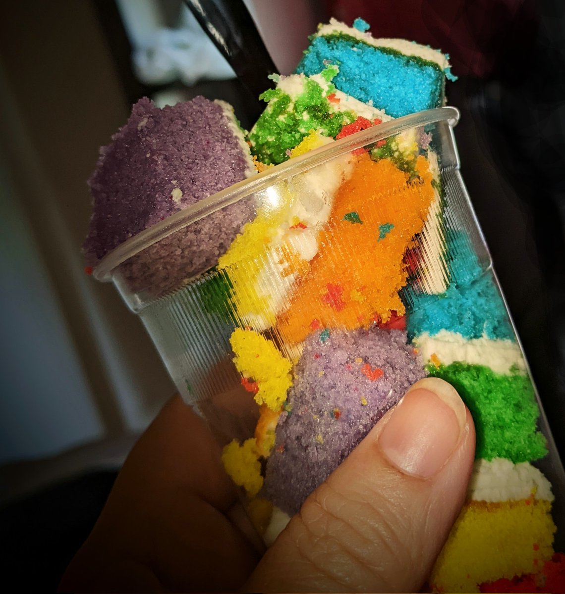 LKeindel's tweet photo. Day-after-wedding #pridecake for breakfast! https://t.co/6hra571h2D