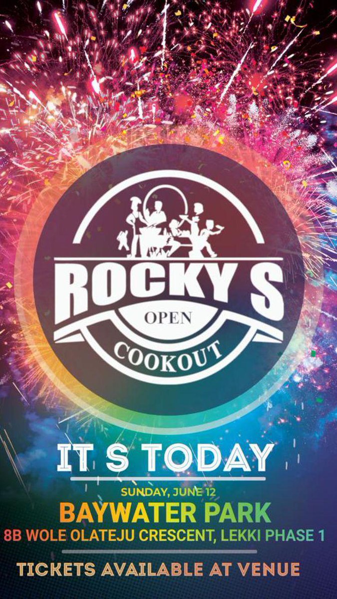 Rockysgrills's tweet photo. We are live
#rockysopencookout
Venue: 8b Wole Olateju Crescent Lekki phase 1
Ticket : 5,000 https://t.co/u1SFPZ2jwz