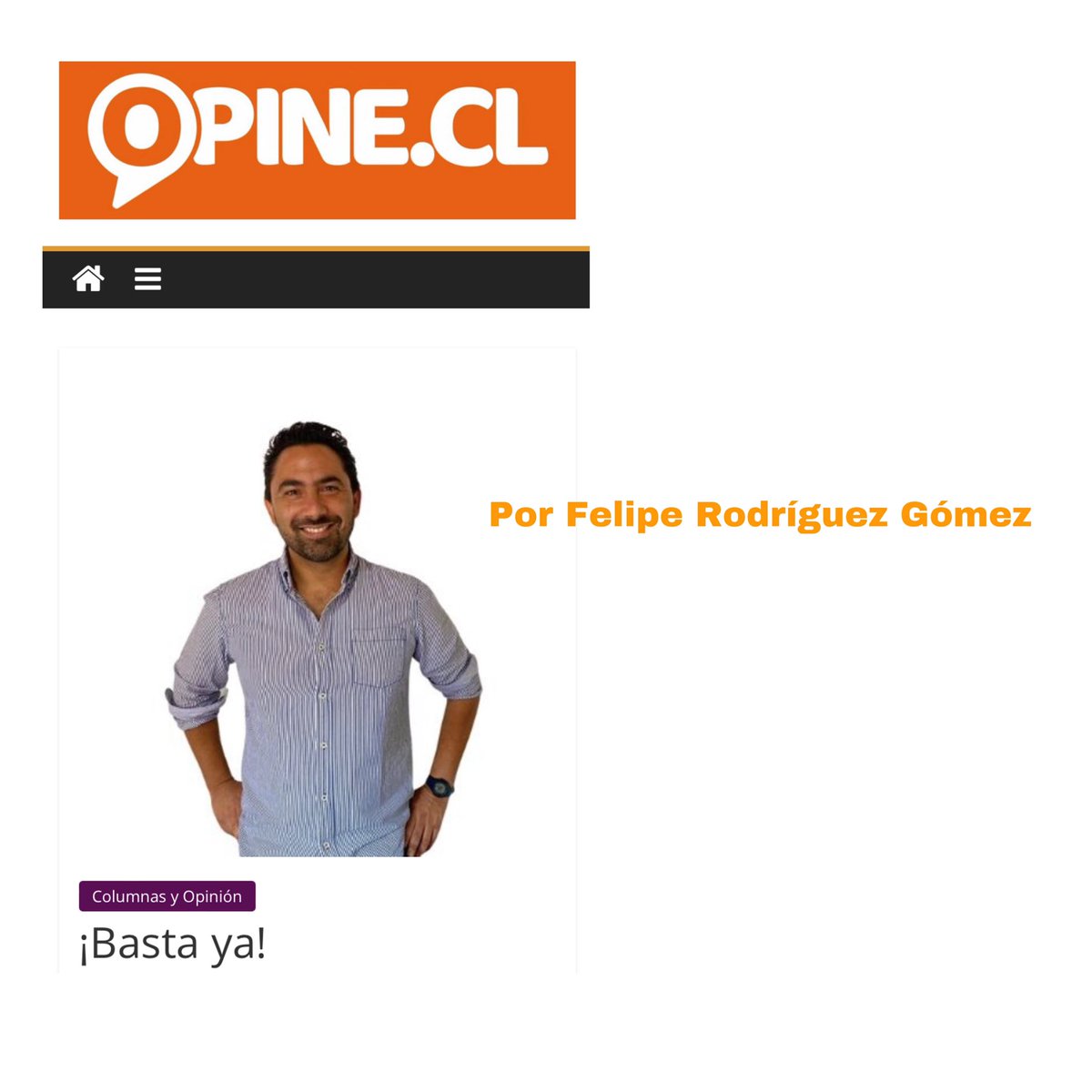Opinechile's tweet photo. Te invitamos a revisar la nueva columna del periodista @felipedesf 

https://t.co/MZzGTieRG1 https://t.co/TP4Hp2kb33
