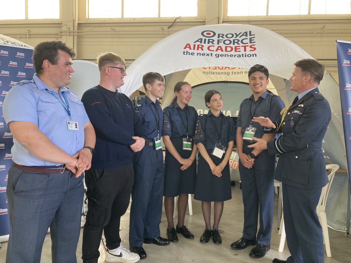 Air Vice-Marshal Simon Edwards Assistant Chief of Staff of the RAF meets Air Cadets